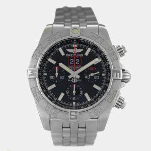 Pre Owned Breitling Chronomat Blackbird A44360 Automatic Black Stainless Steel Men's Wristwatch 44 mm