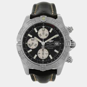 Pre Owned Breitling Galactic A13364 Automatic Black Stainless Steel Men's Wristwatch 44 mm
