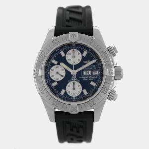Pre Owned Breitling Superocean A13340 Automatic Black Stainless Steel Men's Wristwatch 42 mm