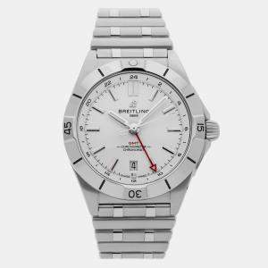 Pre Owned Pre-Owned Breitling Chronomat GMT A32398101A1A1 Silver Automatic Stainless Steel Men's Wristwatch 40 MM