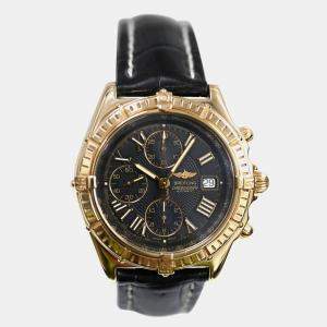 Pre Owned Breitling Crosswind K13055 Automatic Chronograph 18K Rose Gold Men's Wristwatch 43 mm
