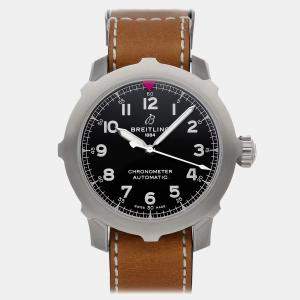 Pre Owned Pre-Owned Breitling Aviator Super 8 B20 AB2040101B1X1 Brown Automatic Stainless Steel Men's Wristwatch 46 MM