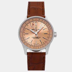 مملوكة مسبقًا ساعة بريتلينغ نافيتايمر A17395201K1P2 أوتوماتيكية 35 مم مستعملة