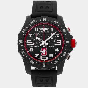 مملوكة مسبقًا ساعة يد رجالية بريتلينغ إندورانس برو "جامعة ستانفورد X823109C1B1S1" كوارتز بريتلايت سوداء مملوكة مسبقًا 44 ملم