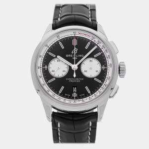 مملوكة مسبقًا ساعة يد بريتلينغ بريمير B01 كرونوغراف AB0118371B1P2 أوتوماتيكية 42 مم مستعملة