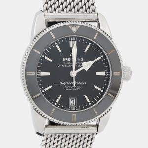 Pre Owned Breitling Superocean Heritage AB2010 Automatic Black Stainless Steel Men's Wristwatch 42mm
