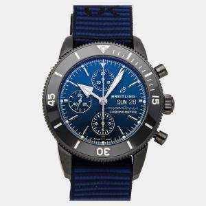 مملوكة مسبقًا Pre-Owned Breitling Superocean Heritage Chronograph Outerknown M133132A1C1W1 Blue Automatic Blacksteel Men's Wristwatch 44 mm