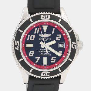 Pre Owned Breitling Superocean A17364 Automatic Black Stainless Steel Men's Wristwatch 42mm