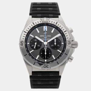 Pre Owned Pre-Owned Breitling Chronomat B01 EB0134101M1S1 Grey Automatic Titanium Men's Wristwatch 42 MM