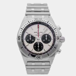 Pre Owned Pre-Owned Breitling Chronomat AB0134101G1A1 Silver Automatic Stainless Steel Men's Wristwatch 42 MM