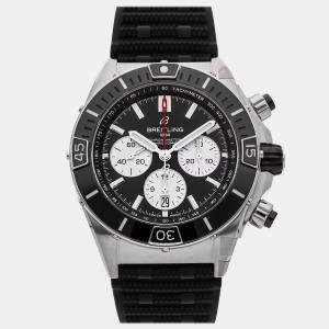 مملوكة مسبقًا Pre-Owned Breitling Super Chronomat B01 AB0136251B1S1 Black Automatic Stainless Steel Men's Wristwatch 44 MM