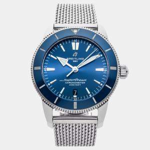 مملوكة مسبقًا Pre-Owned Breitling Superocean Heritage B20 AB2030161C1A1 Blue Automatic Stainless Steel Men's Wristwatch 44 MM