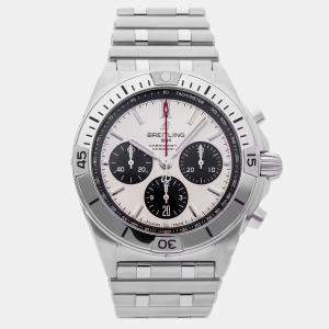 Pre Owned Breitling Chronomat AB0134101G1A1 Silver Stainless Steel Automatic Men's Watches 42mm