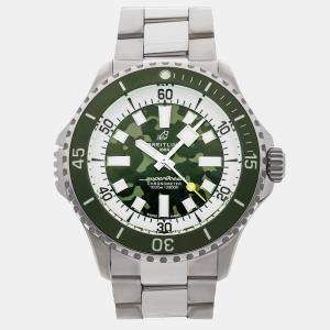 Pre Owned Breitling Superocean E10379D31L1E1 Green Titanium Automatic Men's Watches 46mm
