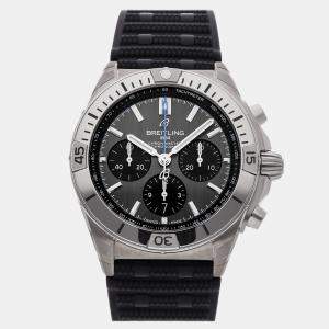 Pre Owned Breitling Chronomat B01 EB0134101M1S1 Grey Stainless Steel Automatic Chronograph Men's Watches 42mm