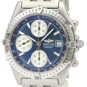 Breitling Blue Stainless Steel Chronomat Automatic A13350 Men's Wristwatch 40 MM