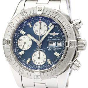 Breitling Blue Stainless Steel Chrono SuperOcean Automatic A13340 Men's Wristwatch 42 MM