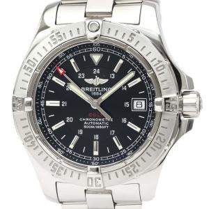 Breitling Black Stainless Steel Colt Automatic A17380 Men's Wristwatch 41 MM