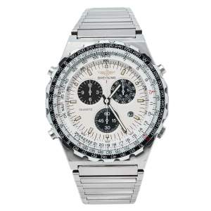 Breitling Ivory Stainless Steel Navitimer Jupiter Pilot 80975 Men's Wristwatch 42MM