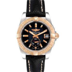 Breitling Black 18K Rose Gold And Stainless Steel Galactic C37330 Men's Wristwatch 36 MM