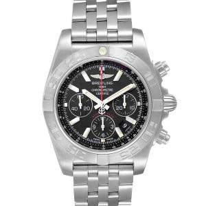 Breitling Black Stainless Steel Chronomat 01 AB0110 Men's Wristwatch 43.5 MM