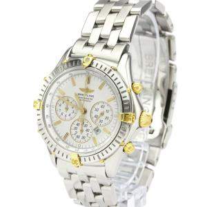 Breitling White 18K Yellow Gold And Stainless Steel Shadow Flyback LTD Edition B35313 Men's Wristwatch 40 MM
