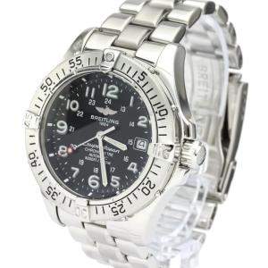 Breitling Black Stainless Steel Superocean Automatic A17360 Men's Wristwatch 41 MM