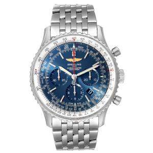 Breitling Blue Stainless Steel Navitimer 01 AB0127 Men's Wristwatch 46 MM