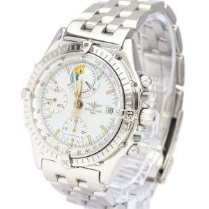 Breitling White Stainless Steel Chronomat A13048 Automatic Men's Wristwatch 40 MM 