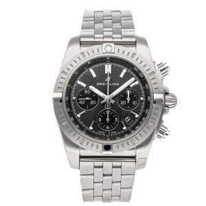 Breitling Grey Stainless Steel Chronomat B01 Chronograph AB0115101F1A1 Men's Wristwatch 44 MM