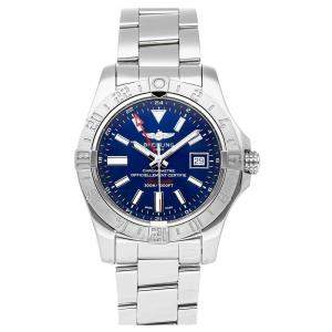 Breitling Blue Stainless Steel Avenger II GMT A3239011/C872 Men's Wristwatch 43 MM