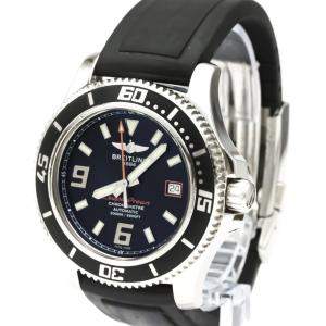 Breitling Black Stainless Steel Superocean A17391 Automatic Men's Wristwatch 44 MM