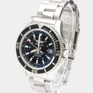 Breitling Black Stainless Steel Superocean II A17365 Automatic Men's Wristwatch 42 MM