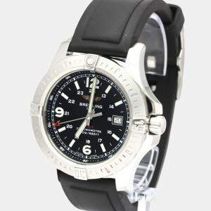 Breitling Black Stainless Steel Colt A74388 Quartz Men's Wristwatch 44 MM  