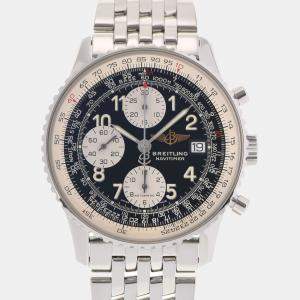 Breitling Black Stainless Steel Old Navitimer A13322 Men's Wristwatch 41 mm