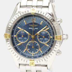 Breitling Blue Stainless Steel Cockpit B3001 Automatic Men's Wristwatch 37 mm