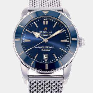 Breitling Blue Stainless Steel Superocean Heritage AB2020161C1A1 Men's Wristwatch 46 mm