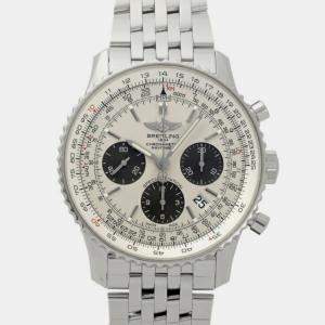 Breitling Silver Stainless Steel Navitimer AB012012/G826 Automatic Men's Wristwatch 43 mm