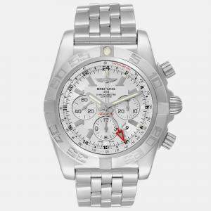 Breitling Silver Stainless Steel Chronomat AB0410 Automatic Men's Wristwatch 47 mm