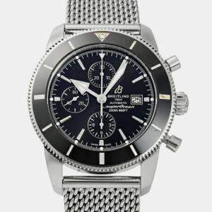 Breitling Black Stainless Steel Superocean A1331212/BF78 Automatic Men's Wristwatch 46 mm