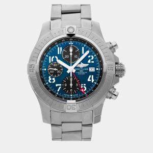 Breitling Blue Stainless Steel Avenger A24315101C1A1 Automatic Men's Wristwatch 45 mm