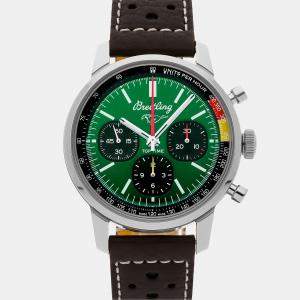 Breitling Green Stainless Steel Top Time AB01762A1L1X1 Automatic Men's Wristwatch 41 mm