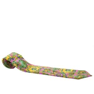 Brioni Multicolor Paisley Printed Silk Tie