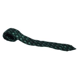  ربطة عنق بريوني حرير بنقوش موردة خضراء