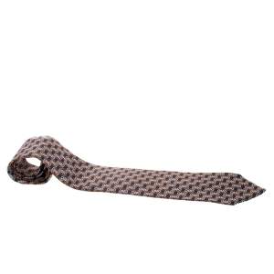 Brioni Multicolor Geometric Print Silk Traditional Tie