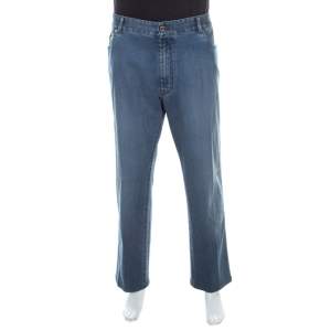 Brioni Blue Medium Wash Denim Straight Legged Jeans 5XL