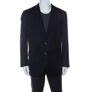 Brioni Navy Blue Wool Parlamento Blazer XXL