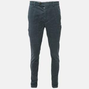 Brunello Cucinelli Grey Cotton Leisure Fit Pants S