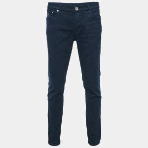 Brunello Cucinelli Navy Blue Denim Traditional Fit Jeans S Waist 34"