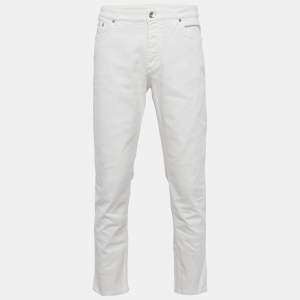 Brunello Cucinelli  White Denim Traditional Fit Jeans l Waist 34"